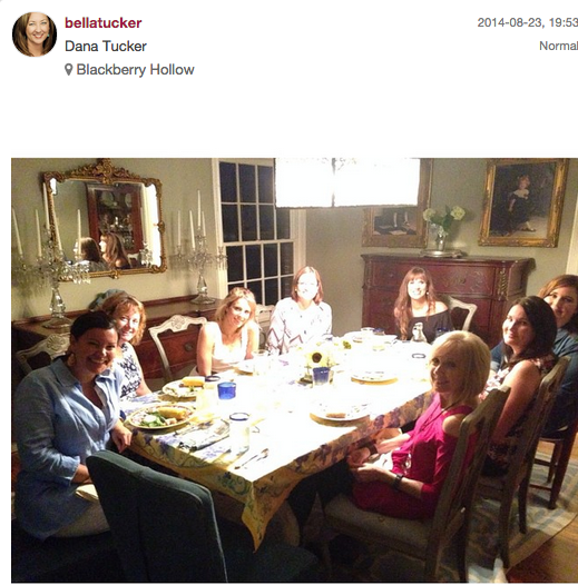 Blogger dinner at Nancy McNulty's home